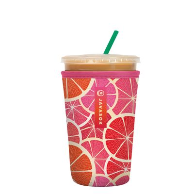 Sok It JavaSok Iced Coffee & Cold Soda Insulated Neoprene Cup Sleeve (Sunshine Slices, Medium: 22-28oz)