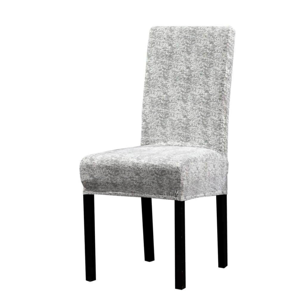 Holibanna Elastic Stretchy Chair Cover Removable Macaron Grey Protector for Dining Banquet and Office Use Fits Chairs Back Height and Easy to Clean and Install