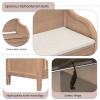 Anwick Shoe Storage Bench with Padded Seat Cushion, Entryway Bench with Flip Top Storage Space, Shoe Cabinet Bench for Entryway, Hallway, Living Room (Brown) view 4