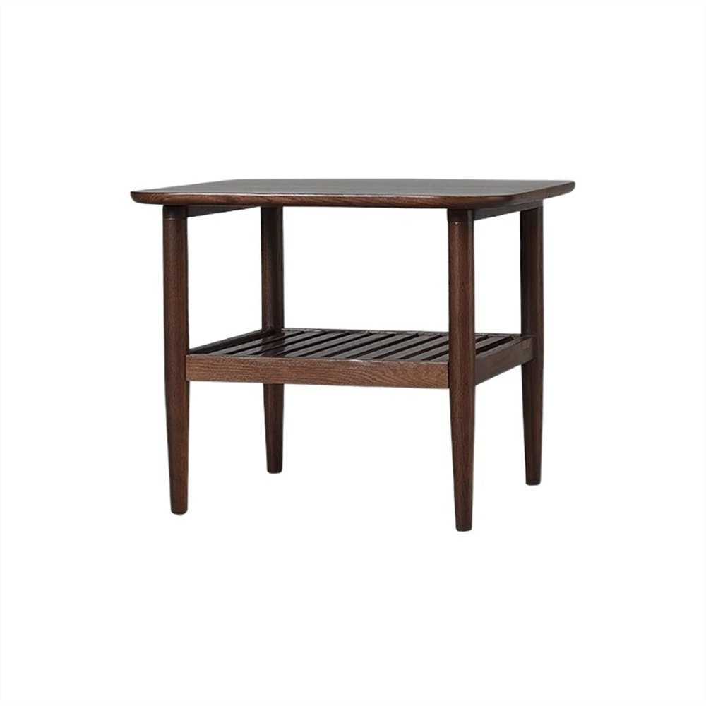 Coffee Table Bedside Small Table Modern Small Coffee Table Double-Layer Square Sofa Corner Table Living Room Bedroom Balcony Side Table Game Table