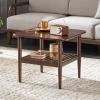 Coffee Table Bedside Small Table Modern Small Coffee Table Double-Layer Square Sofa Corner Table Living Room Bedroom Balcony Side Table Game Table view 2