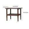 Coffee Table Bedside Small Table Modern Small Coffee Table Double-Layer Square Sofa Corner Table Living Room Bedroom Balcony Side Table Game Table view 3