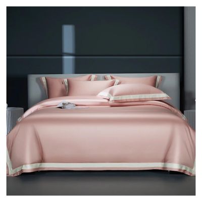 ADovz 1400TC Egyptian Cotton Solid Color Duvet Cover Set Hotel Style Bedding Set Satin Silky Quilt Cover Bed Sheet Pillowcases 4Pcs,Bed Sheets