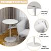 Lanmmraifc White Bars Tables, Round Breakfast Bistro Table, Metal Top Counter Pub Desk Coffee Tea Side Table for Home Small Spaces, Easy Assembly (Size : 60x60x72cm) view 4