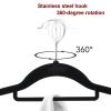Clothes Hangers 20 Pack Anti-Slip Grooves 360 Swivel Hook Clothes Hangers Space Saving Hooks Hangets Clothing Hangers for Sling, Coats and Jackets (Color : E) view 2