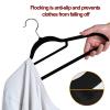 Clothes Hangers 20 Pack Anti-Slip Grooves 360 Swivel Hook Clothes Hangers Space Saving Hooks Hangets Clothing Hangers for Sling, Coats and Jackets (Color : E) view 3