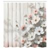 Ambesonne Pink Shower Curtain, Modern Farmhouse Themed Tender Flowering Scene on Rustic Backdrop Realist Look, Cloth Fabric Bathroom Decor Set with Hooks, 69" W x 84" L, Pale Mauve Blush view 4