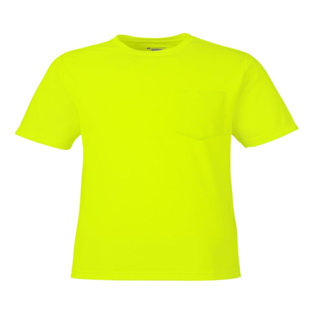 Harriton Charge Snag and Soil Protect Unisex T-Shirt - Safety Yellow - Large