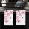 Cherry Blossom Hand Towel Set of 2 Pink Floral Bath Towels Soft Cherry Blossoms Flower Fingertip Face Towel for Bathroom Kitchen Hotel Spa Decor Gift 24 x 16 Inches view 2