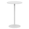 Modern Round Bar Table, Counter Pub Desk Sofa End Tables with Metal Top & Stable Base for Home Kitchen Bedroom Cafe Small Spaces, White (Size : 48x48x62cm) view 1