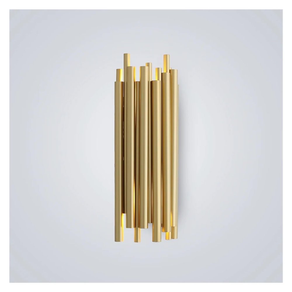 SteFik Polished Steel Gold Wall Sconce Lighting Home Decor Lighting Living Room Modern Wall Sconce,Pendant