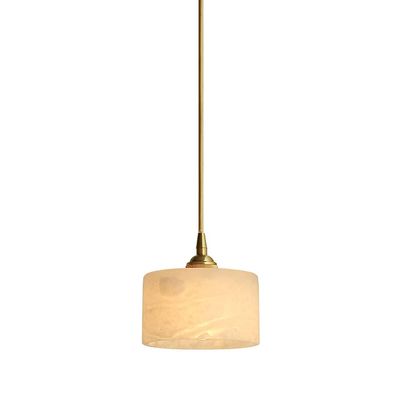 SteFik - Marble Shade Pendant Lamp E27 1- Lamp Modern - Brass Hanging Light Bar Counter Island Bedside Decoration Suspended Chandelier Indoor Lighting Fixtures,Pendant