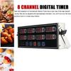 Lfhelper Commercial 8 Channel Kitchen Timer Restaurant Digital Timers for Cooking, Deep Fryer Timer Food Cooking Professional Loud Alarm Cooking Reminder for Food Truck Fryer Bakery Pizza Coffee view 2