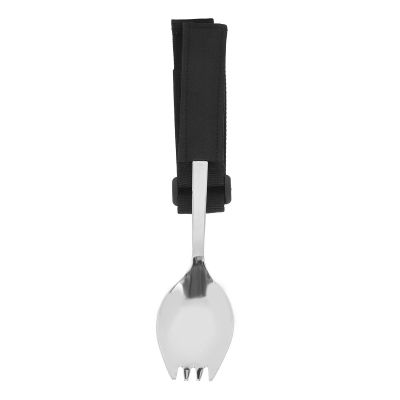 Adaptive Spoon, Adaptive Fork Spoon Prevent Slip Weighted Handle Stainless Steel Disabled Cutlery with Strap for Hand Tremors Arthritis