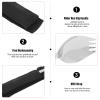Adaptive Spoon, Adaptive Fork Spoon Prevent Slip Weighted Handle Stainless Steel Disabled Cutlery with Strap for Hand Tremors Arthritis view 2