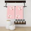 Cherry Blossom Hand Towel Set of 2 Pink Floral Bath Towels Soft Cherry Blossoms Flower Fingertip Face Towel for Bathroom Kitchen Hotel Spa Decor Gift 24 x 16 Inches view 3