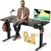 SIAGO Electric Standing Desk Adjustable - 48 x 24 Inch Sit Stand up Desk with Cable Management - 3 Memory Preset Adjustable Height Table view 1
