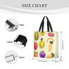 SSIMOO Cartoon Vegetable Fruits Trendy Fashion Shopping Bags,Zippered Convenience Bag,Shopping Tote And Shoulder Bag view 4