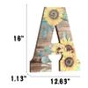 COLLECTIVE HOME - Wooden Alphabet Letters, Versatile 16-Inch High Freestanding and Wall-Mountable Letter Decor, Ideal for Springtime Home and Office Beautification, Perfect Housewarming Gift (A) view 2