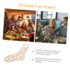 Ciieeo Wooden Sock Display Props Christmas Tree Pendant DIY Decor Xmas Sock Pendant Family Present view 4