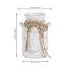 Zerodeko Vintage Milk Jug Iron Flower Vase European Style Room Dried Flower Container view 2