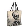 SSIMOO Interesting Skeleton Trendy Fashion Shopping Bags,Zippered Convenience Bag,Shopping Tote And Shoulder Bag view 2