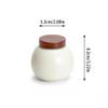 FEELIN Tea Caddy Cream Yellow Ceramic Tea Can, Tea Sealed Can, Household Chinese Tea Storage Can for Tea, Coffee, Sugar, Nuts for Kitchen Storage Tea Coffee Sugar view 2