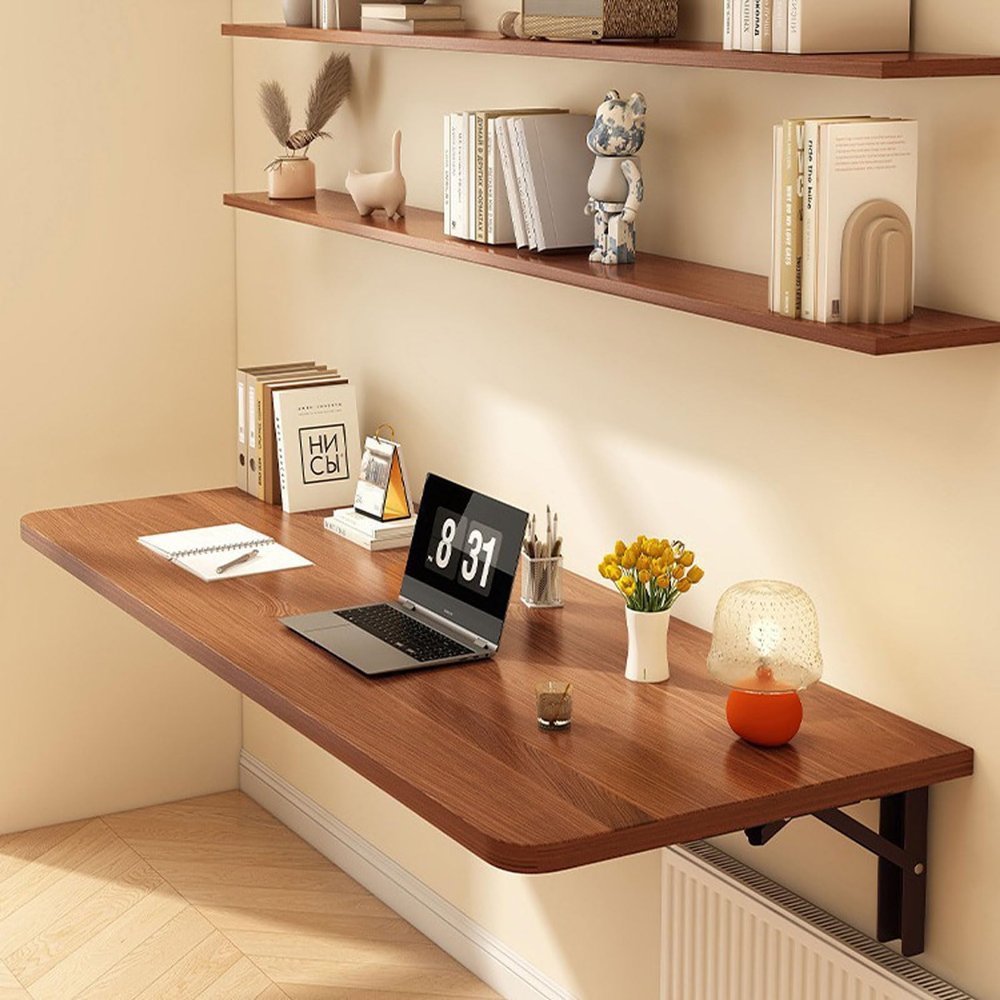 RUANLOV Drop Leaf Tables Fold Down Floating Desk, Laundry Folding Table, Wall Mounted Desk Folding Workbench, Kitchen Restaurant Home Bar Work Table, Easy to Install and Clean (A 120x40x1.5cm)