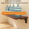 RUANLOV Drop Leaf Tables Fold Down Floating Desk, Laundry Folding Table, Wall Mounted Desk Folding Workbench, Kitchen Restaurant Home Bar Work Table, Easy to Install and Clean (A 120x40x1.5cm) view 2
