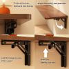 RUANLOV Drop Leaf Tables Fold Down Floating Desk, Laundry Folding Table, Wall Mounted Desk Folding Workbench, Kitchen Restaurant Home Bar Work Table, Easy to Install and Clean (A 120x40x1.5cm) view 4