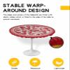 BOBOWUNY Valentine's Floral Heart Table Cloth, Round Fitted Tablecloths with Elastic Edge, Wipeable Waterproof Table Cover for Kitchen Wedding 55-60 Inches Red Valentine Romantic Love view 2