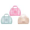 Lollory Personalized Jelly Bag Retro Trendy Basket, Name Custom Beach Tote Purse Child Gift Bag Plastic Bridesmaid Bag for Bridesmaid Gift Idea Baby Girl Women Friend Birthday Party Wedding Favor view 1