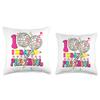 100 Days of Preschool Pencil 100th Day of School Retro Disco Throw Pillow view 3