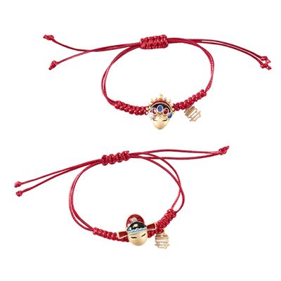 SHERCHPRY 4pcs Chinese Style Blessing Bracelets Woven Hand Ropes for Year Valentine Day Red for Women Girls Attractive Design Easy to Wear for Celebrations