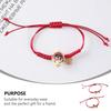 SHERCHPRY 4pcs Chinese Style Blessing Bracelets Woven Hand Ropes for Year Valentine Day Red for Women Girls Attractive Design Easy to Wear for Celebrations view 3