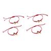 SHERCHPRY 4pcs Chinese Style Blessing Bracelets Woven Hand Ropes for Year Valentine Day Red for Women Girls Attractive Design Easy to Wear for Celebrations view 4