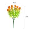5 PCS Artificial Hydrangea, Plastic Fake Flower Heads with Stem and Leaves, Fake Orange Hydrangea Flowers for Wedding Home Garden Centerpiece,Blue view 2