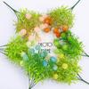 5 PCS Artificial Hydrangea, Plastic Fake Flower Heads with Stem and Leaves, Fake Orange Hydrangea Flowers for Wedding Home Garden Centerpiece,Blue view 4
