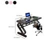 KWOKING 29.53" H Rectangular Computer Desk Antique Finish Office Desk Without Chairs Computer Desk Desktop E-sports Table Office Desk Learning Table Black Table Top White Base 55.1"L x 23.6"W x 29.5"H view 2