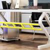 KWOKING 29.53" H Rectangular Computer Desk Antique Finish Office Desk Without Chairs Computer Desk Desktop E-sports Table Office Desk Learning Table Black Table Top White Base 55.1"L x 23.6"W x 29.5"H view 4