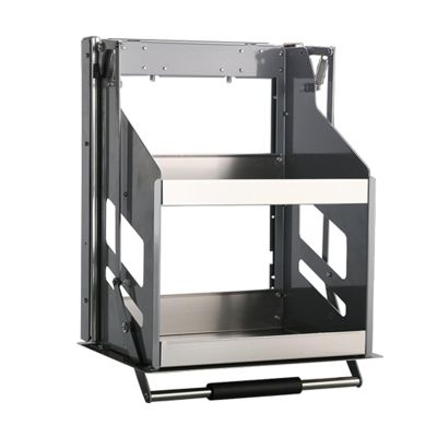 XLTFUC Pull Down Cabinet Shelf,Pull-Out Cabinet Organizer Drop Shelf,Expandable Cupboard Shelf Organizer,Suitable for Kitchen Bar Cafe Cabinet,Load Capacity 20kg (Size : 45x28x58cm)