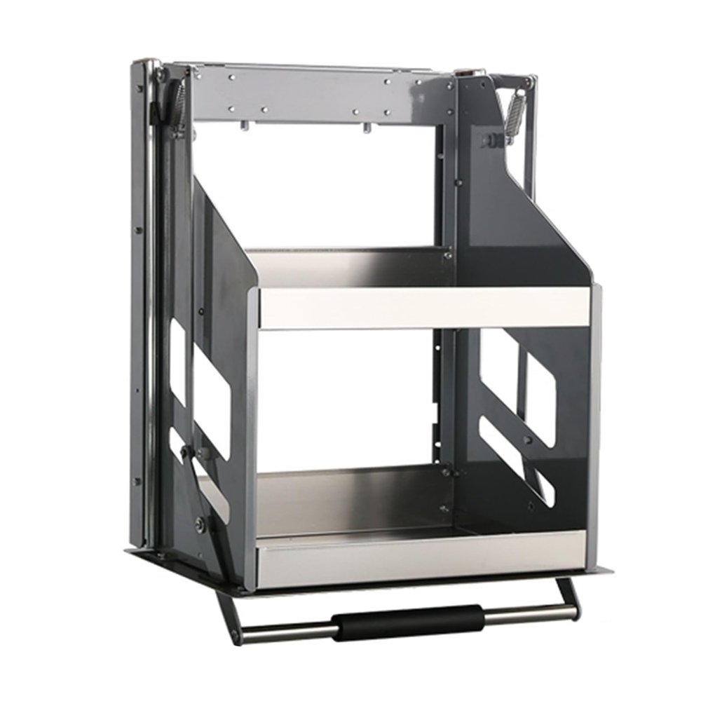 XLTFUC Pull Down Cabinet Shelf,Pull-Out Cabinet Organizer Drop Shelf,Expandable Cupboard Shelf Organizer,Suitable for Kitchen Bar Cafe Cabinet,Load Capacity 20kg (Size : 45x28x58cm)
