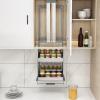 XLTFUC Pull Down Cabinet Shelf,Pull-Out Cabinet Organizer Drop Shelf,Expandable Cupboard Shelf Organizer,Suitable for Kitchen Bar Cafe Cabinet,Load Capacity 20kg (Size : 45x28x58cm) view 2