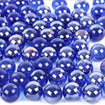 DomeStar 1LB Glass Marbles Bulk, Marbles for Vases 0.63 Inch Vase Fillers Dark Blue Glass Beads for Home Decor