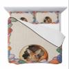 Twin XL Size Quilt Set,Spring Easter Rabbit Egg Retro Linen Lightweight Bedspread Coverlet Set Soft Microfiber Summer Quilt with 2 Pillow Shams,Watercolor Bunny 3 Piece Comforter Bedding Set view 2