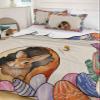 Twin XL Size Quilt Set,Spring Easter Rabbit Egg Retro Linen Lightweight Bedspread Coverlet Set Soft Microfiber Summer Quilt with 2 Pillow Shams,Watercolor Bunny 3 Piece Comforter Bedding Set view 3