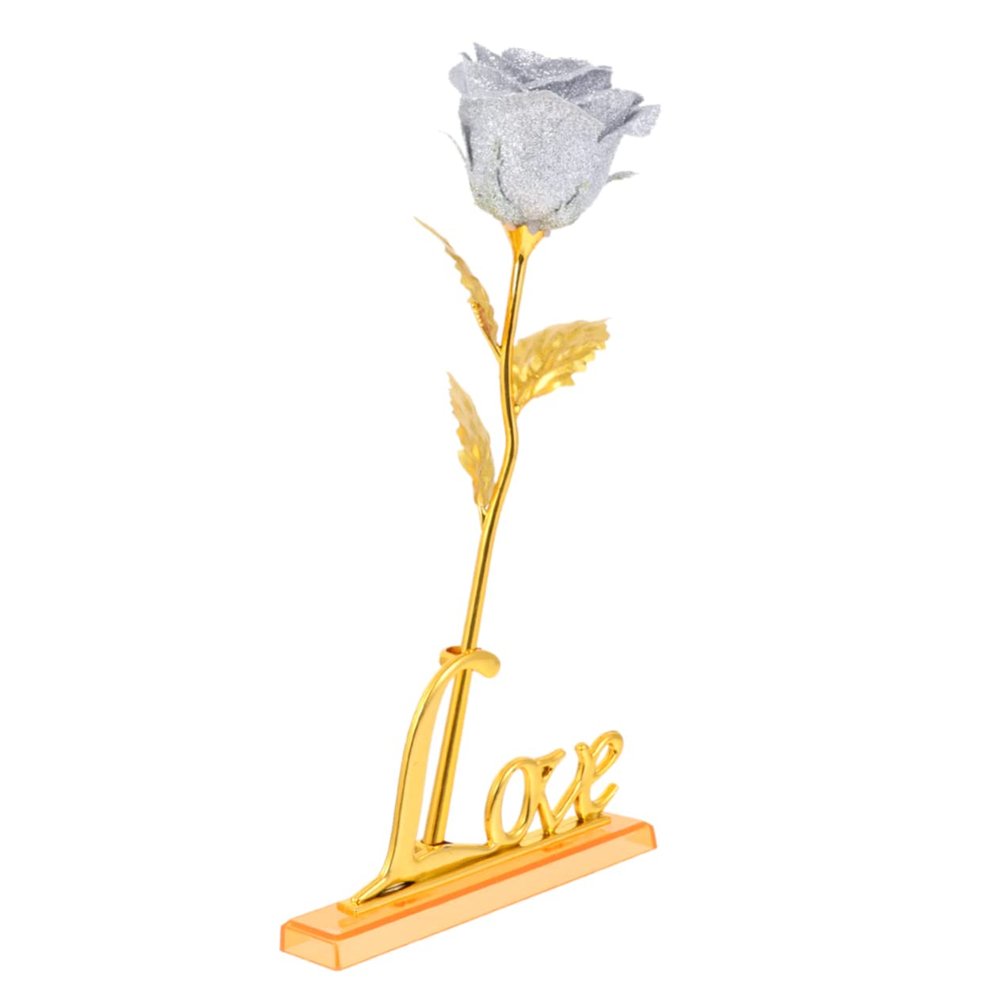 Ciieeo 1set Foil Rose Love Alphabet Adornment Creative Desktop Ornament for Valentine Day Romantic Home Decoration Unique Idea for Loved