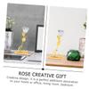 Ciieeo 1set Foil Rose Love Alphabet Adornment Creative Desktop Ornament for Valentine Day Romantic Home Decoration Unique Idea for Loved view 3