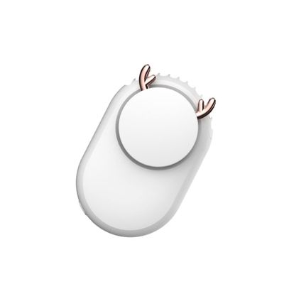 Ciieeo Portable Usb Rechargeable Neck Hanging Fan Creative Deer Horn Design Mini Outdoor Cooling Device for Students and Travelers Lightweight Quiet up to Hours Battery Life White