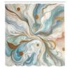 Ambesonne Modern Shower Curtain, Abstract Swirls Marble Print Look Composition with Spots and Boho Groovy, Cloth Fabric Bathroom Decor Set with Hooks, 69" W x 84" L, Pale Caramel Seafoam view 4